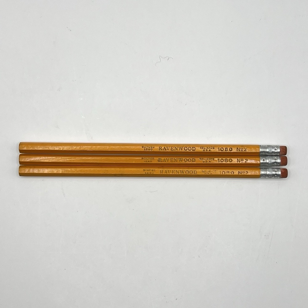 VTG Mid Century Ravenwood Reliance Pencils Bonded Lead 1080 No 2 Lot Of‎ 3